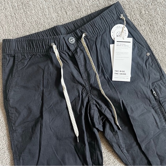 Vuori Womens Ripstop Pants Charcoal Grey Sz S (2-4) Joggers Organic Cott NWT $98 - Picture 4 of 14